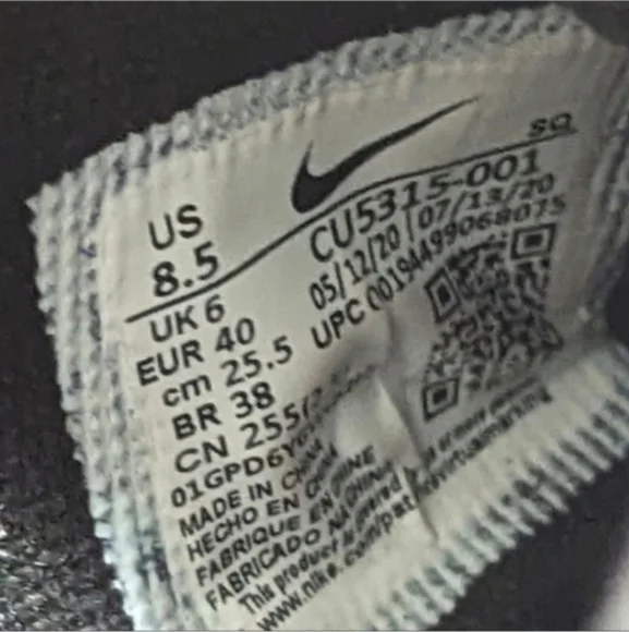 Women's NIKE Air Force 1 "SHADOW" Size 8.5 Black Leather Low Top Sneakers - Picture 11 of 12